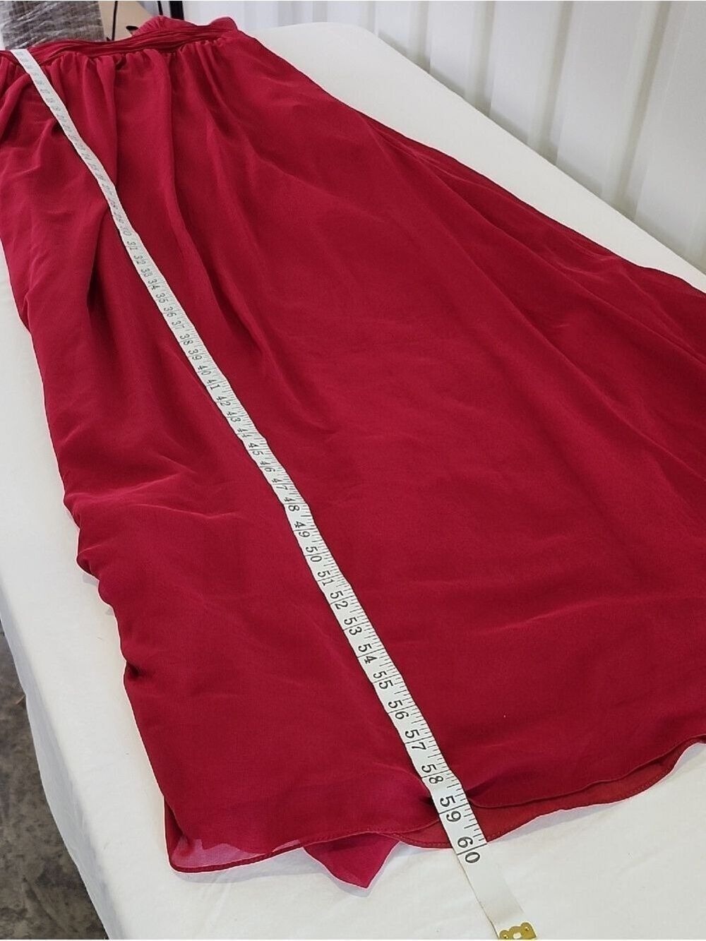 Azazie Womens Burgundy Chaney Sleeveless V-Neck Maxi Gown Size 4 NWT Pleated - Picture 9 of 9